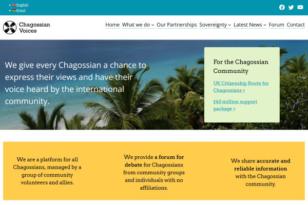 CCT partner with Chagossian Voices to launch community website