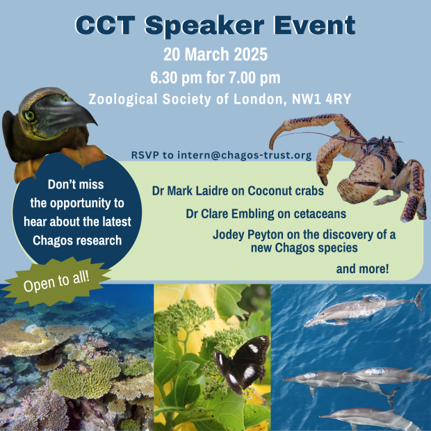 Digital Flyer inviting readers to attend the CCT Speaker Event on 20 March 2025